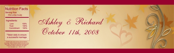 Custom Label Examples Weddings